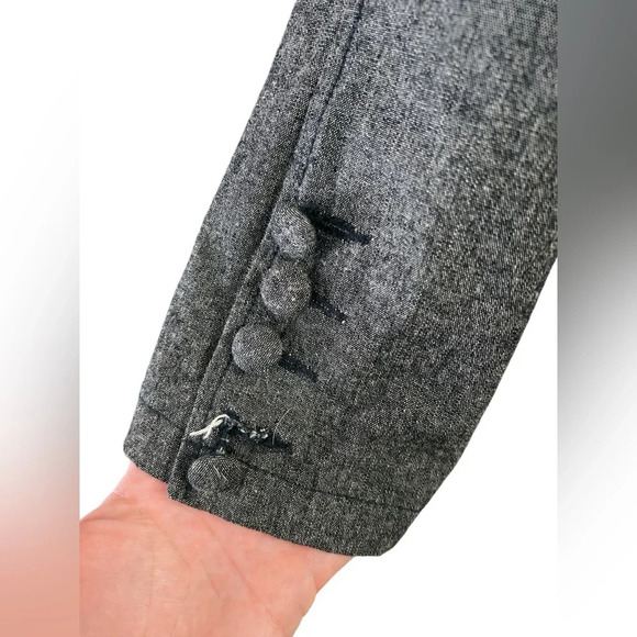 Tulle red polkadot grey blazer jacket - Picture 3 of 6